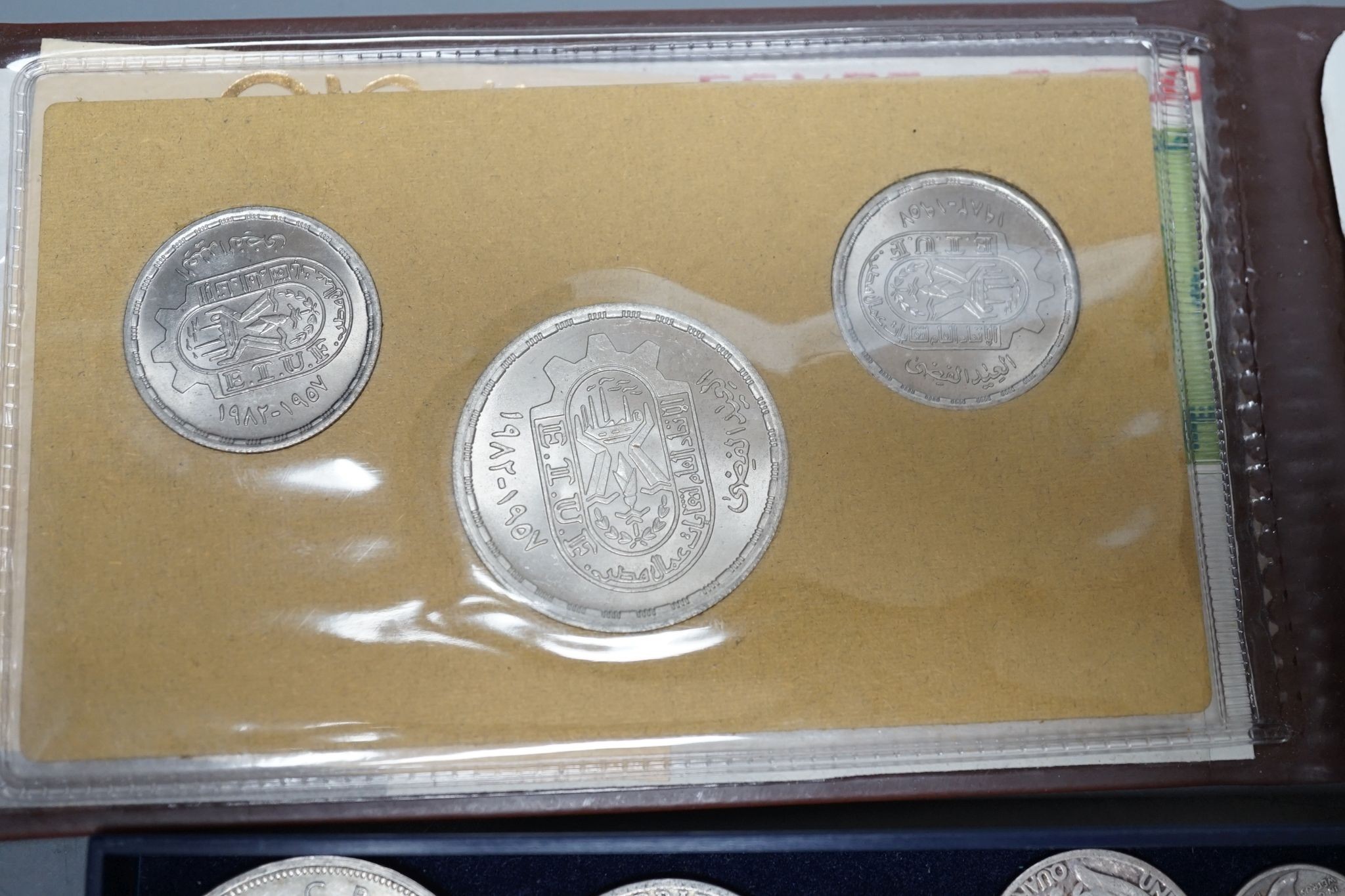 A group of Roman and later bronze coins